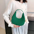 Women's Crocodile Grain Underarm Bags Felt Fashion Shoulder Bag Cute Simple Handbags Female Purses